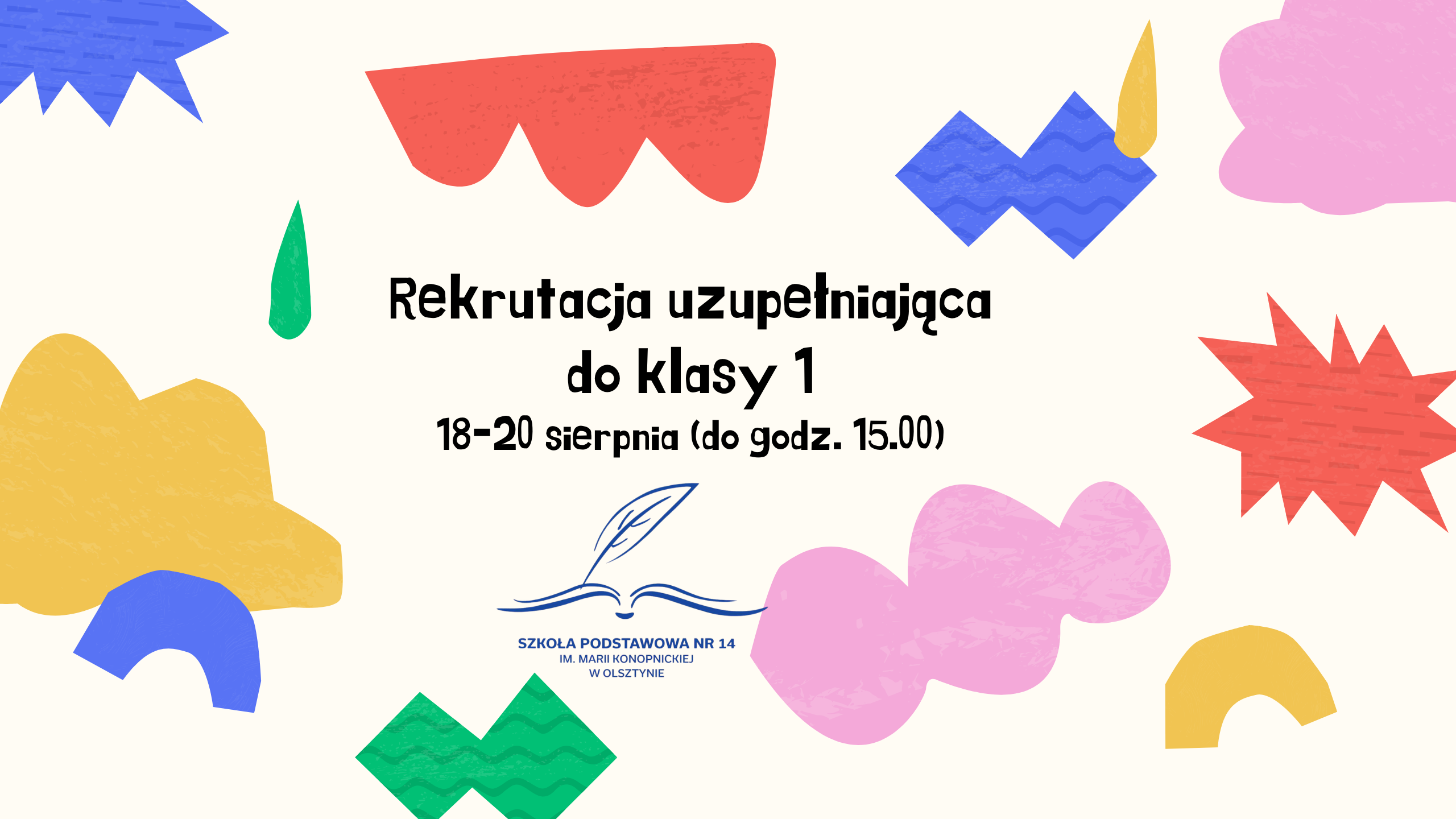 Uśmiech, plecak i kredki – czekamy na Was w pierwszej klasie! 😄🎒🖍️