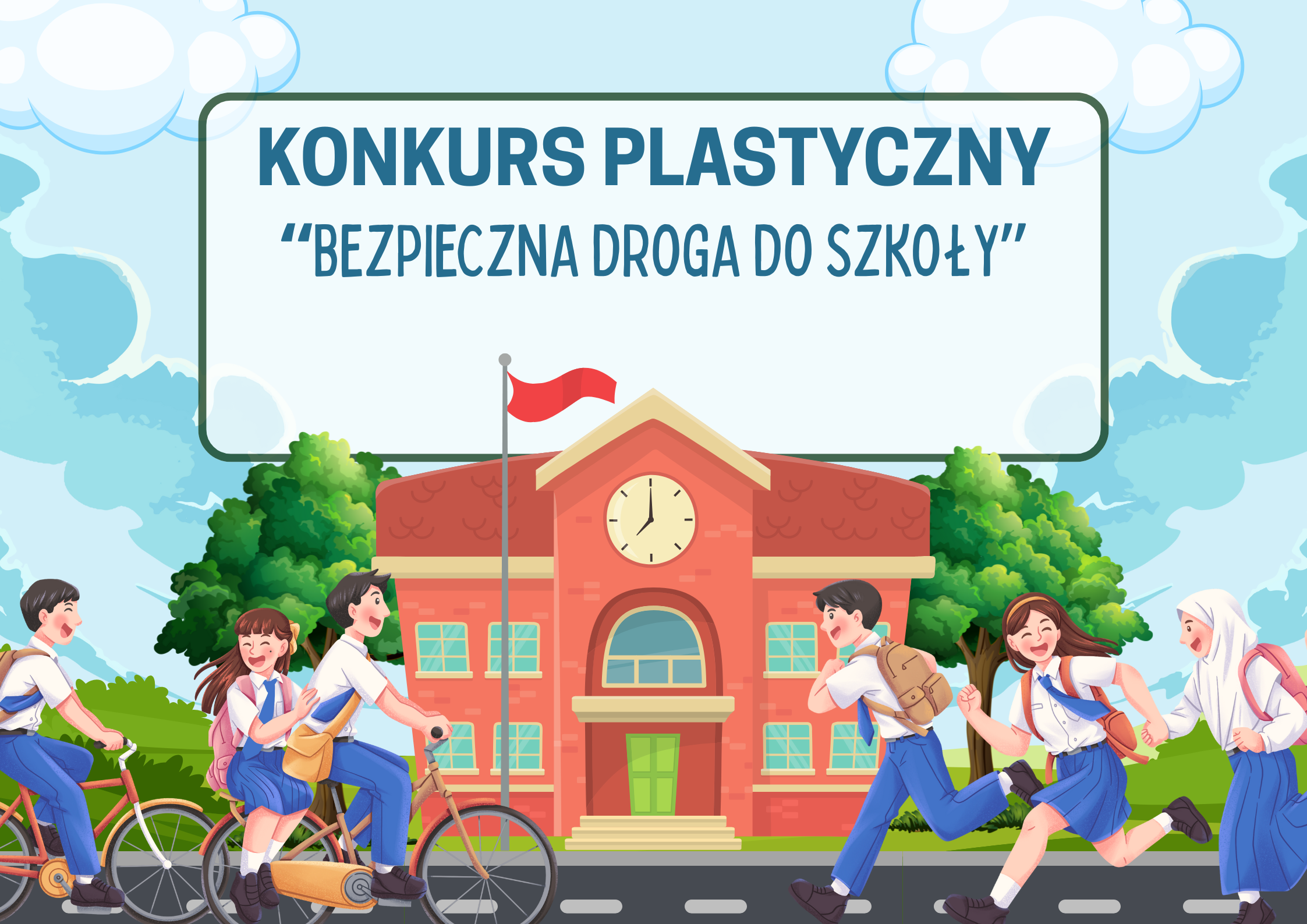 🎨🚦 KONKURS PLASTYCZNY – „Bezpieczeństwo w ruchu drogowym” 🚴♀️🚗